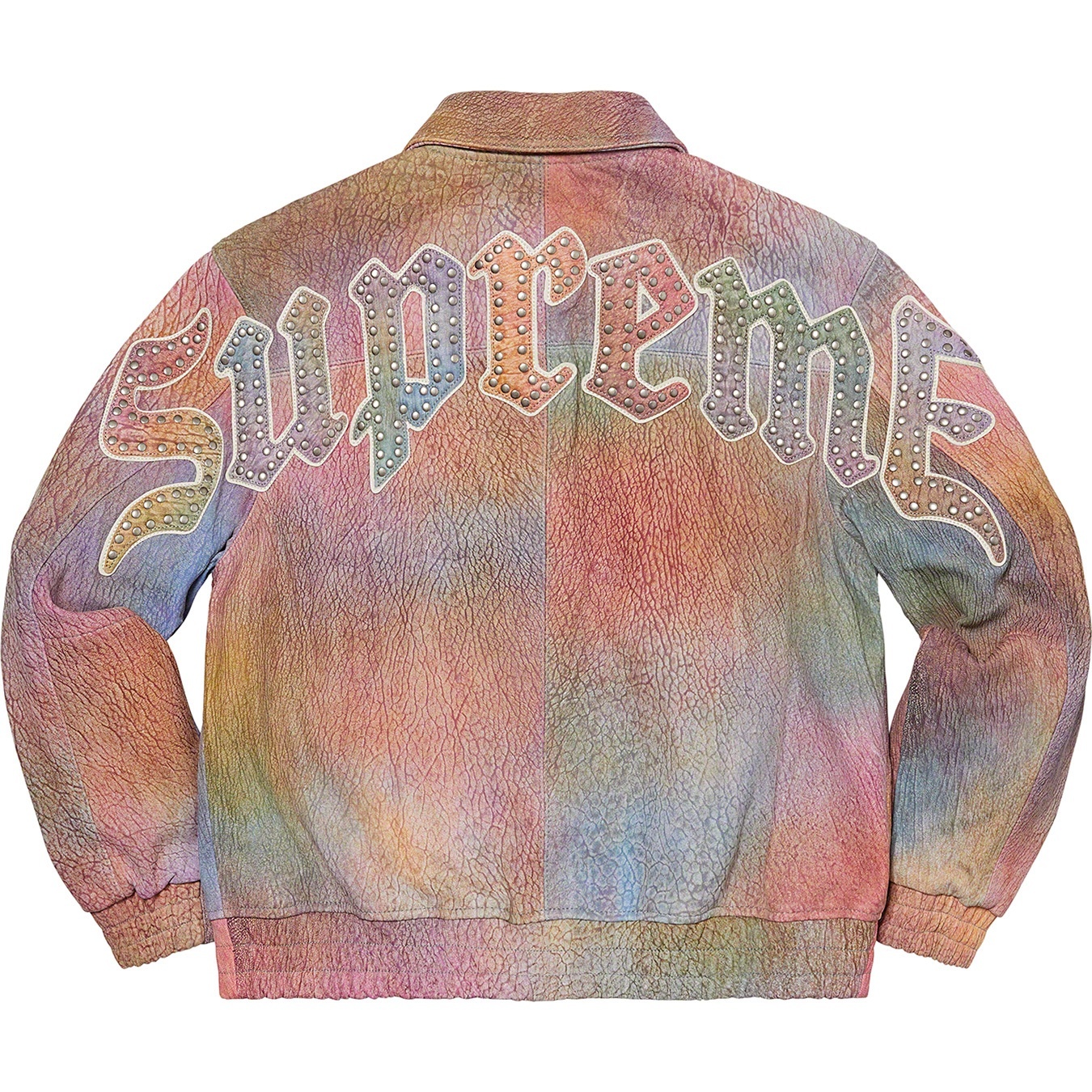 Pebbled Leather Varsity Jacket view 2